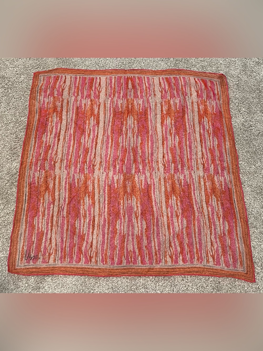 Vintage Vera Abstract Stripes Sheer Scarf